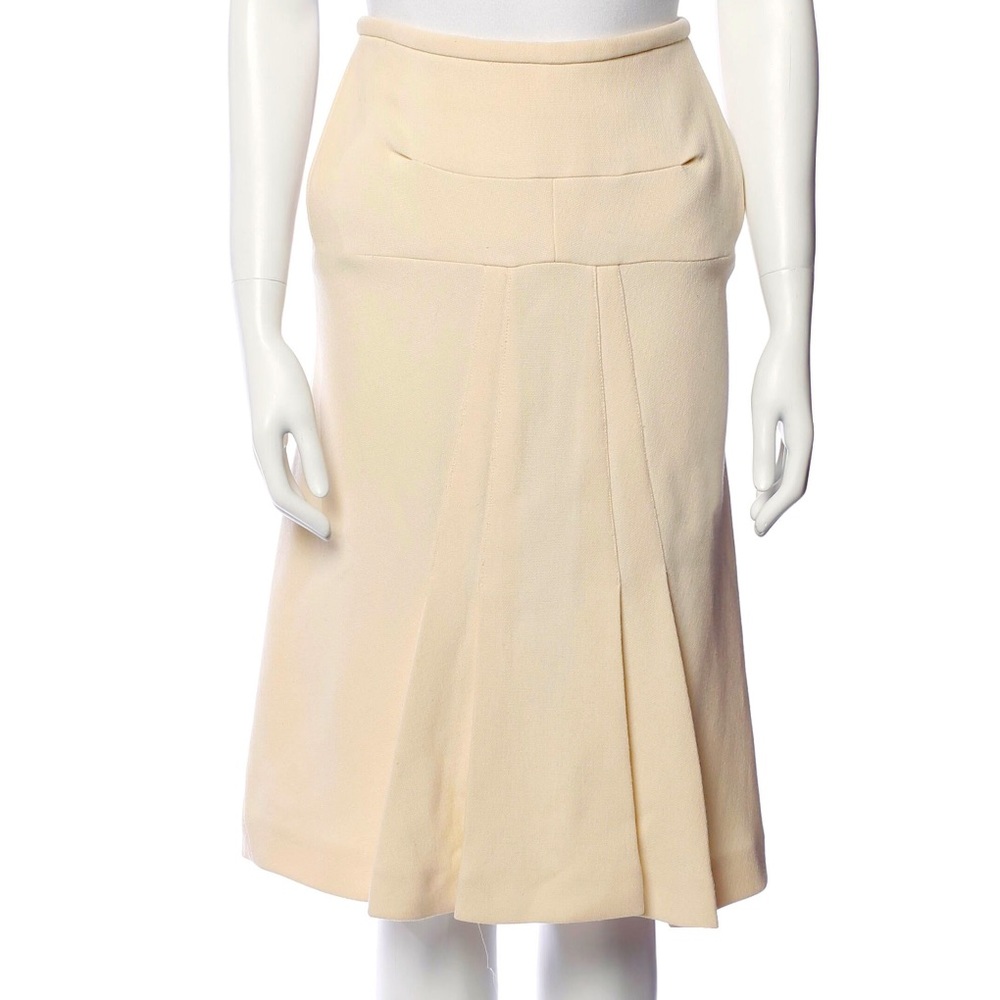 Roland Mouret pleated skirt midi pencil with back slit and pockets size S 36 / 4